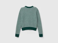 Cropped patterned sweater