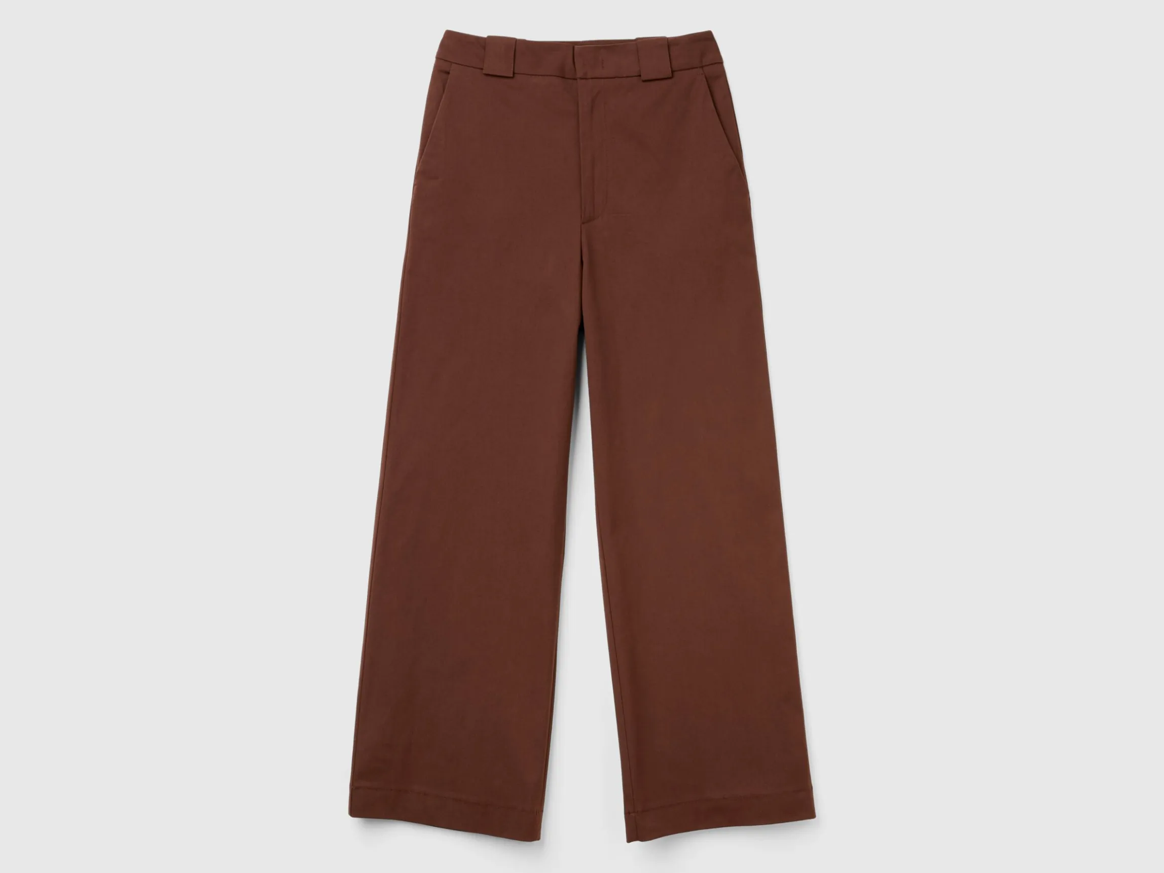 Cropped straight leg trousers