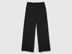 Cropped straight leg trousers