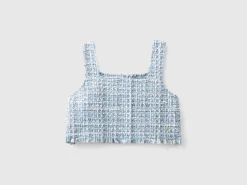 Cropped tweed top