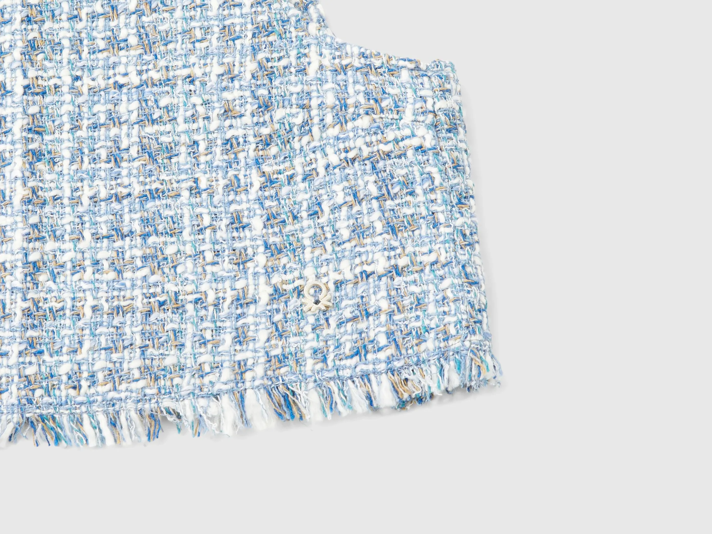 Cropped tweed top