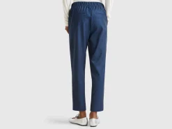Dark blue Prince of Wales joggers
