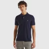 Dark blue regular fit polo