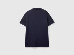 Dark blue regular fit polo