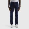 Dark blue slim fit chinos