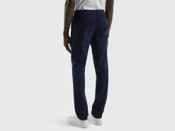 Dark blue slim fit chinos