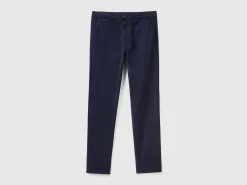 Dark blue slim fit chinos