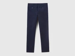 Dark blue slim fit chinos