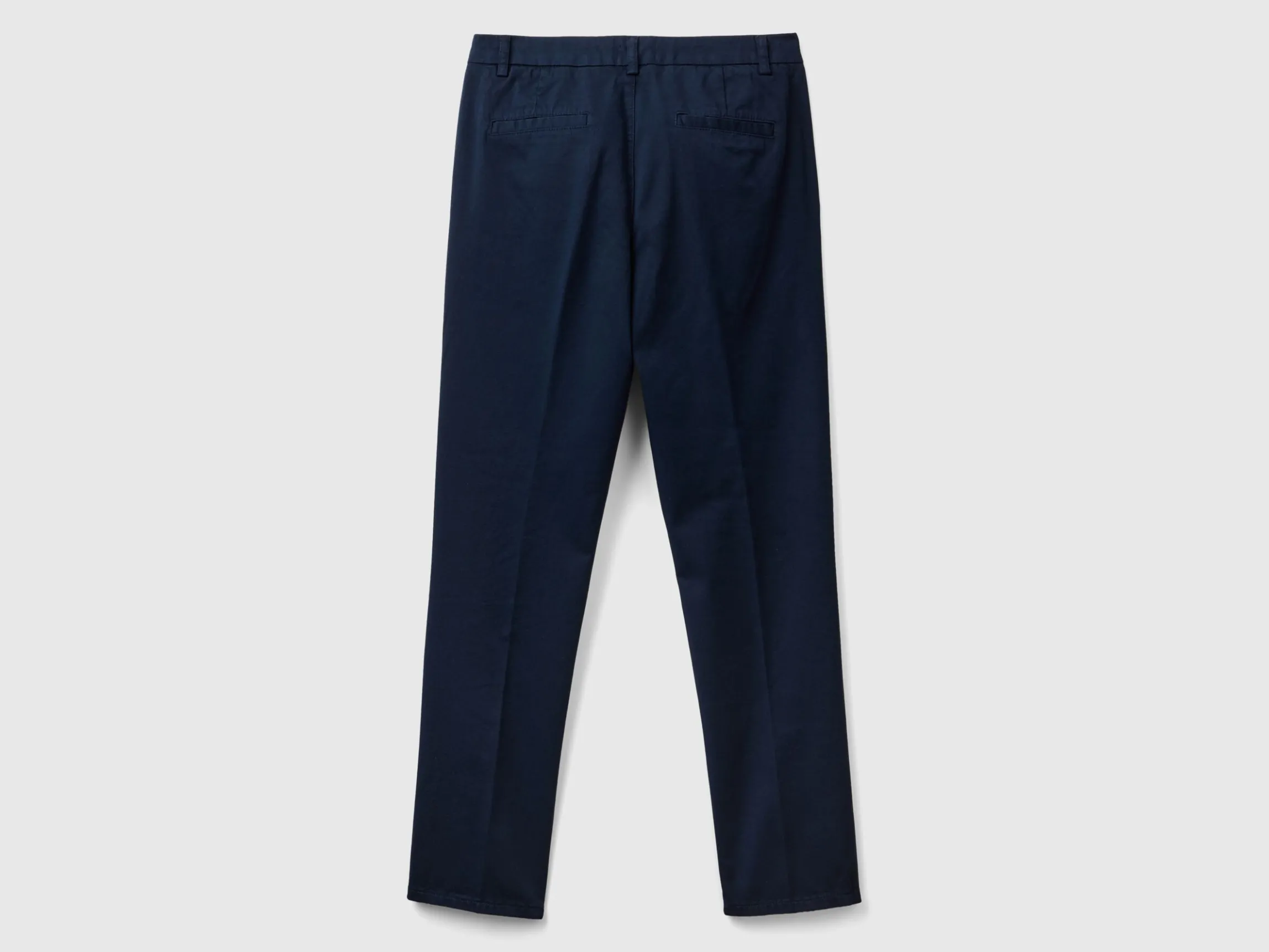Dark blue slim fit cotton chinos