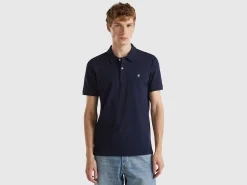 Dark blue slim fit polo