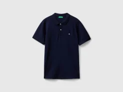 Dark blue slim fit polo