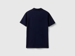 Dark blue slim fit polo