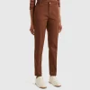 Dark brown slim fit cotton chinos
