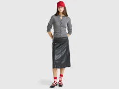 Dark gray cardigan in pure cashmere