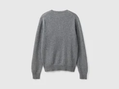 Dark gray cardigan in pure cashmere