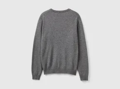 Dark gray cardigan in wool and cashmere blend