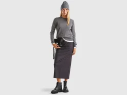 Dark gray sweater in pure cashmere