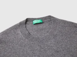Dark gray sweater in pure cashmere