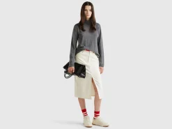 Dark gray turtleneck in wool and cashmere blend