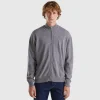 Dark gray zip-up cardigan in pure Merino wool