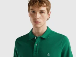 Dark green regular fit polo