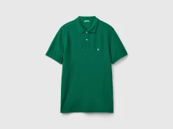 Dark green regular fit polo