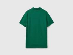 Dark green regular fit polo