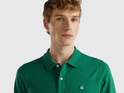 Dark green slim fit polo