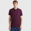 Dark purple regular fit polo