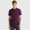Dark purple slim fit polo