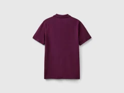 Dark purple slim fit polo