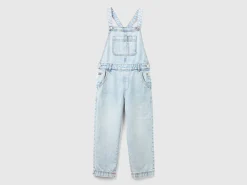 Denim dungarees with rhinestones