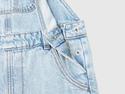 Denim dungarees with rhinestones
