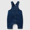 Denim look baggy fit dungarees