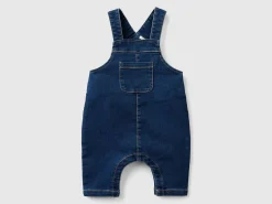 Denim look baggy fit dungarees