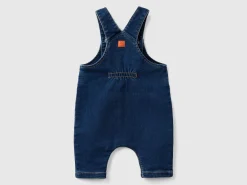 Denim look baggy fit dungarees
