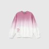 Dip dye sweatshirt with embroidery