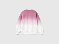 Dip dye sweatshirt with embroidery
