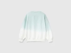 Dip dye sweatshirt with embroidery