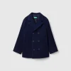 Double-breasted coat in wool blend