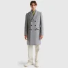 Double-breasted coat in wool blend