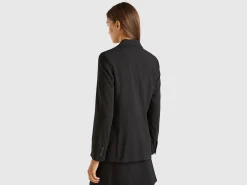 Double-breasted jacket in stretch viscose blend
