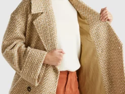 Double-breasted oversized coat