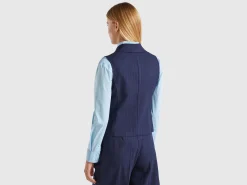 Double-breasted pinstripe vest