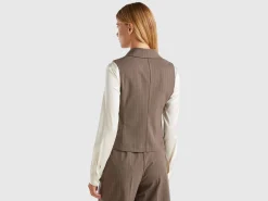 Double-breasted pinstripe vest