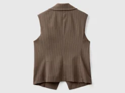 Double-breasted pinstripe vest
