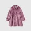Dress with chenille collar