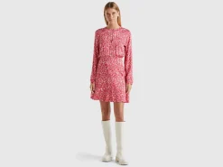 Dress with hearts in 100% viscose
