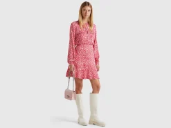 Dress with hearts in 100% viscose