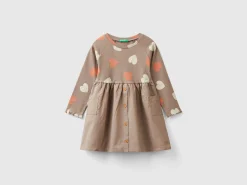 Dress with print and buttons